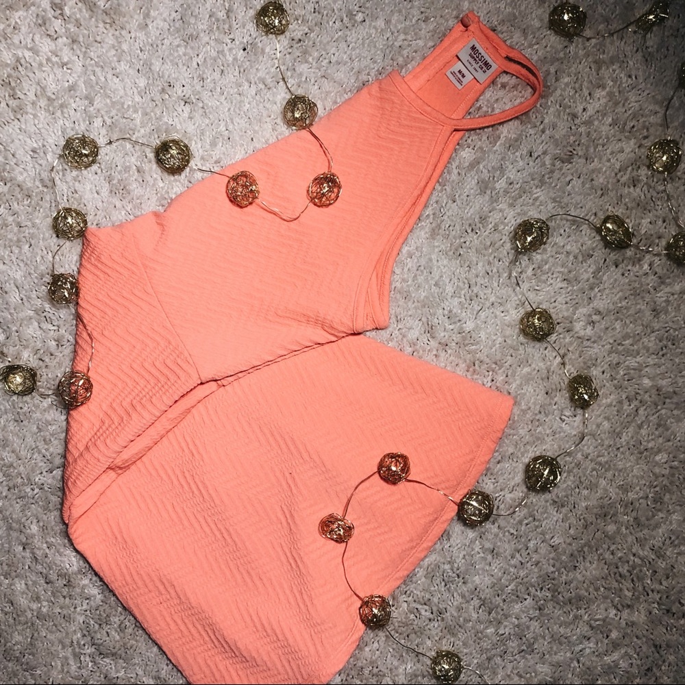 comfortable peach flare dress (nwot)